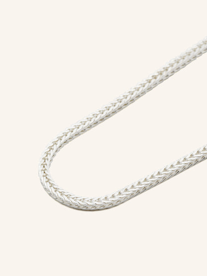 925 Sterling Silver Fox Tail Chain 45cm