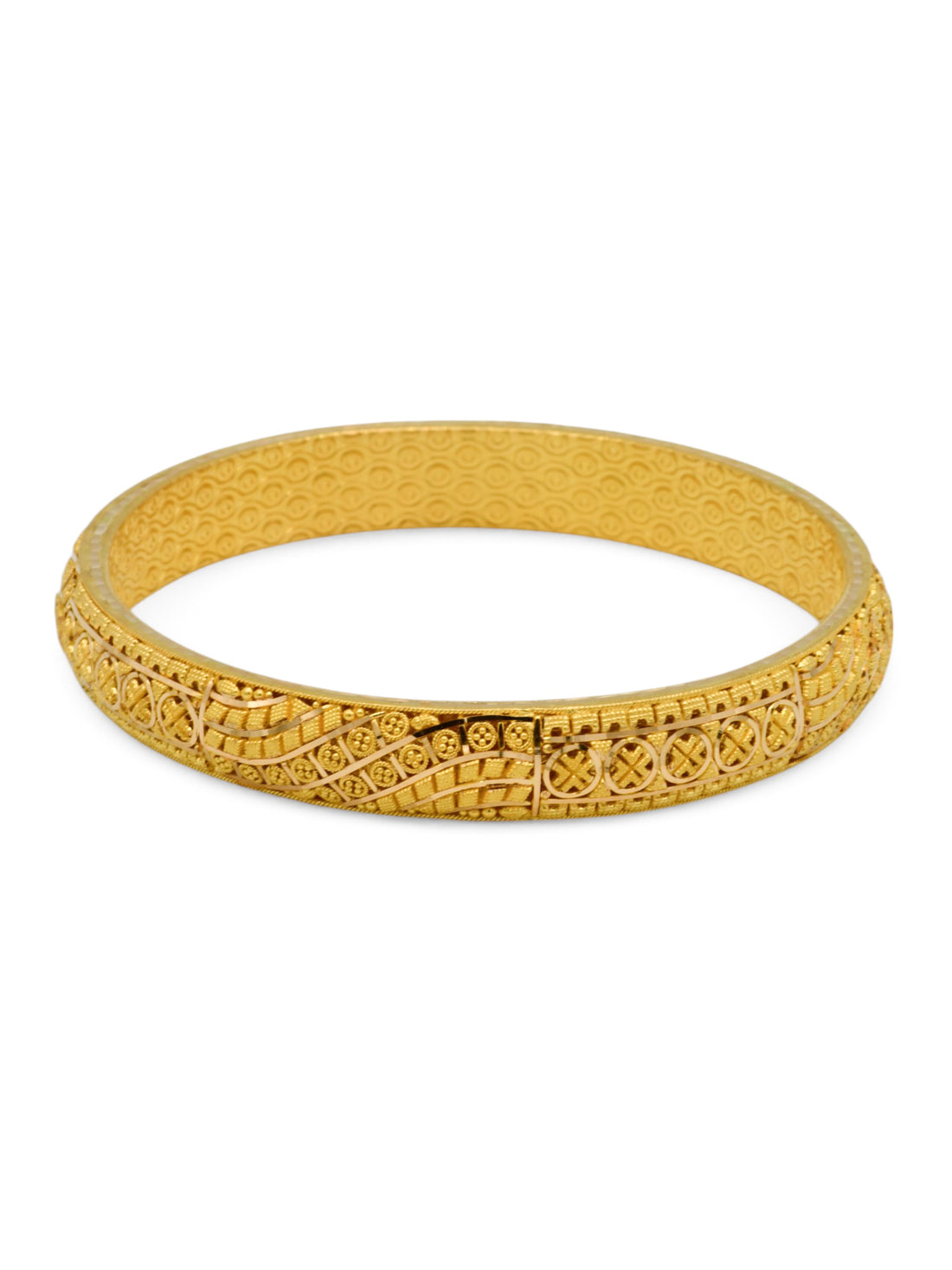 22ct Gold Filigree Pair Bangle