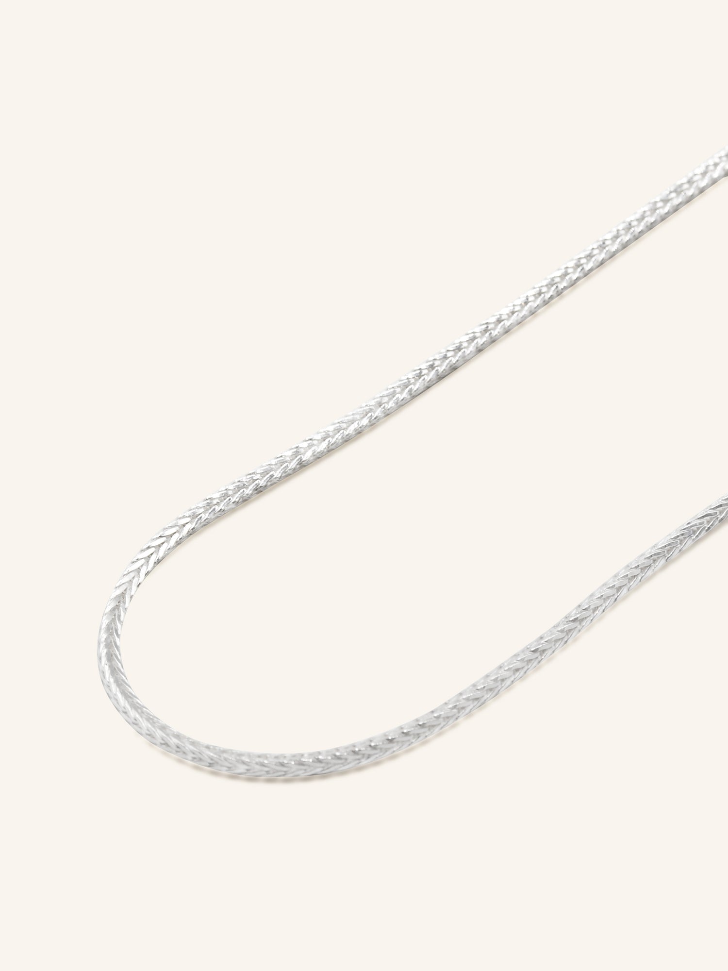 925 Sterling Silver Fox Tail Chain 50cm