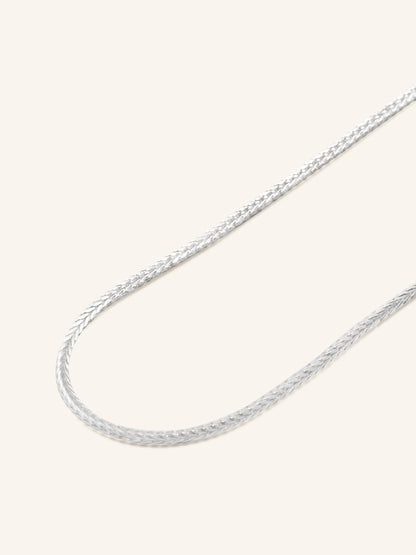 925 Sterling Silver Fox Tail Chain 50cm