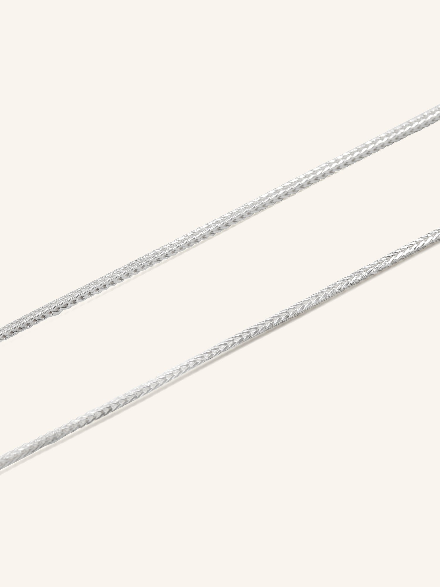 925 Sterling Silver Fox Tail Chain 50cm