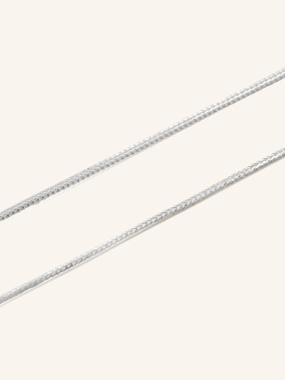 925 Sterling Silver Fox Tail Chain 50cm