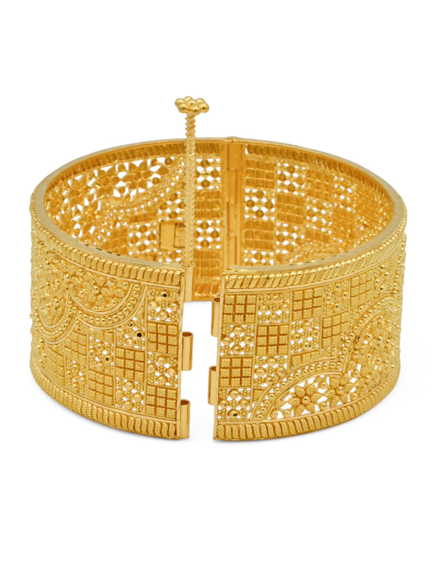 22ct Gold Patta Screw Bangle
