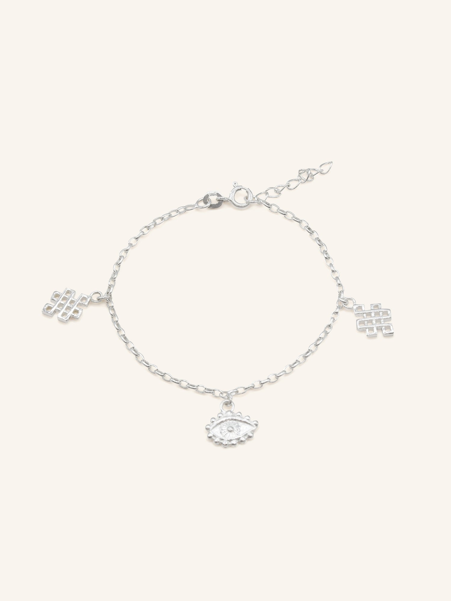 925 Sterling Silver Charms 1 Piece Bracelet