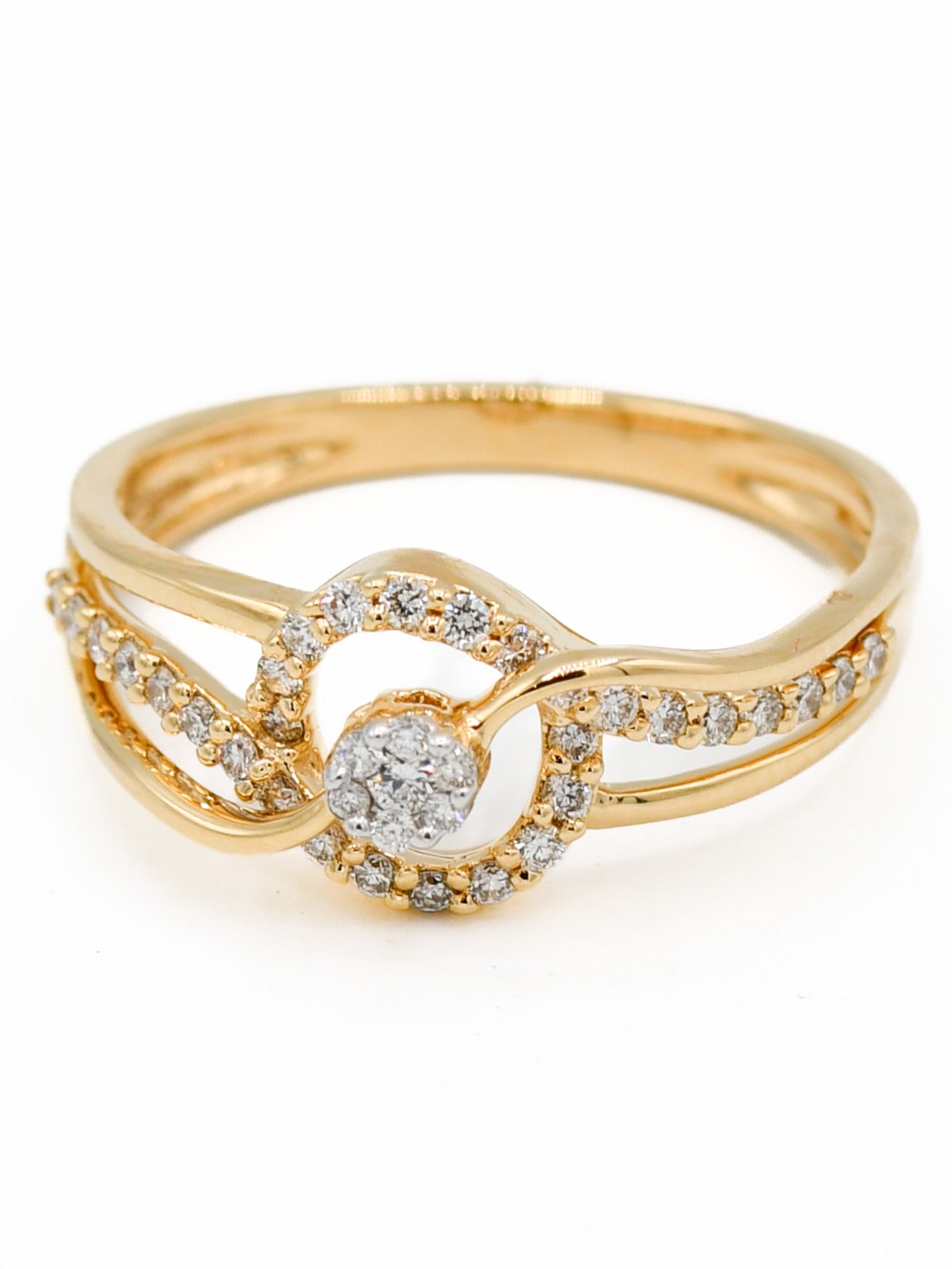 18ct Gold 0.28ct Diamond Ladies Ring - Roop Darshan