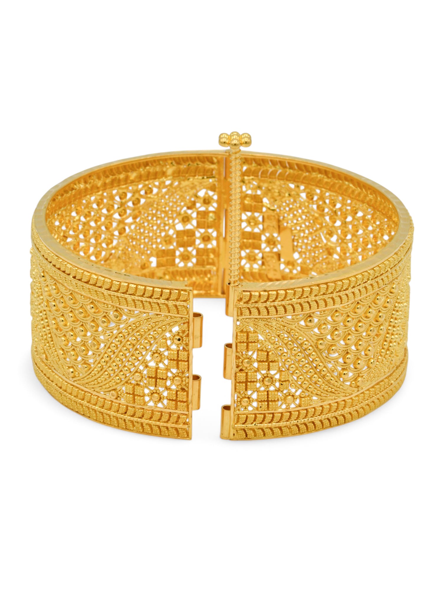 22ct Gold Patta Screw Bangle