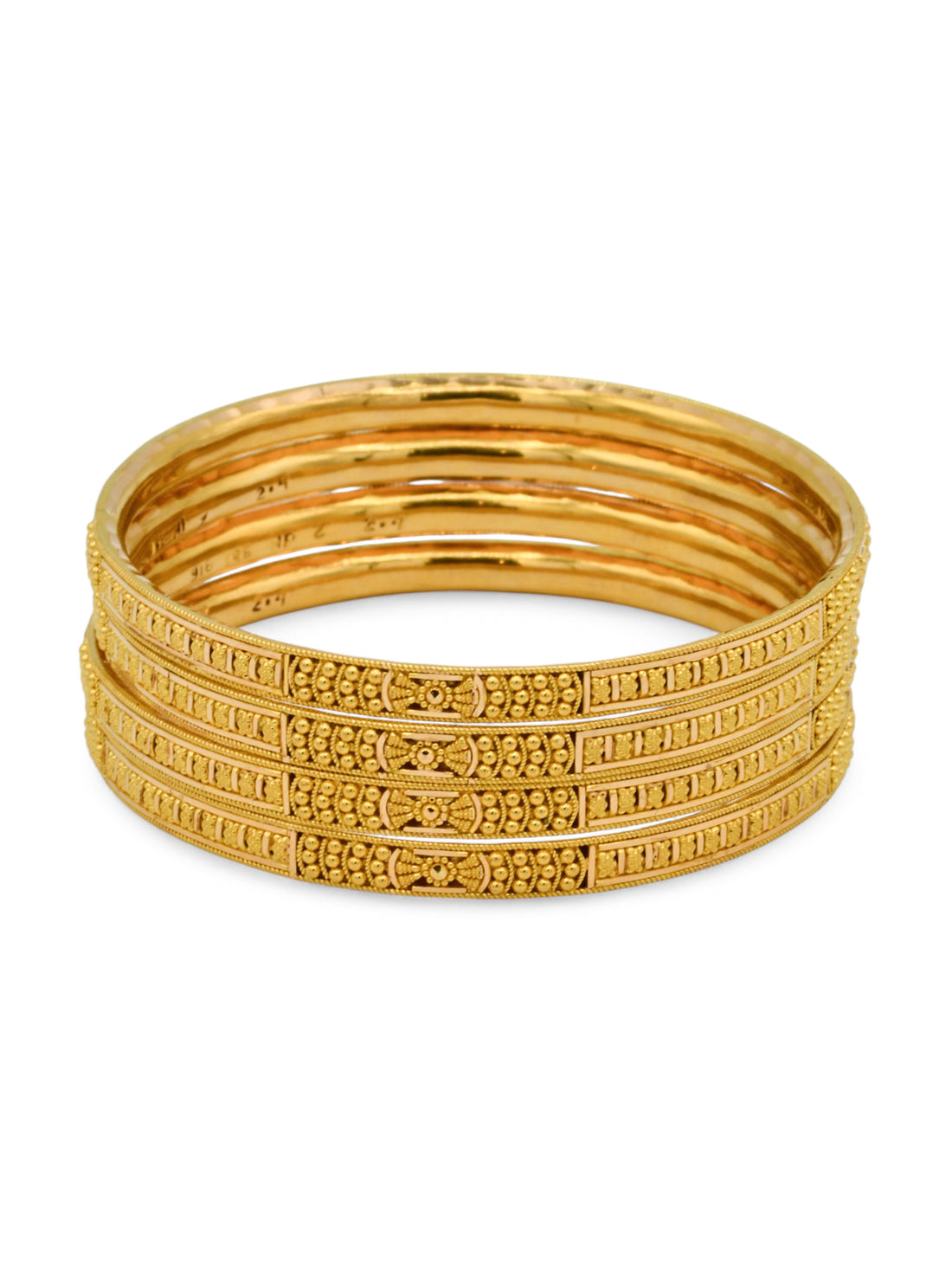 22ct Filigree Gold 4 Bangles