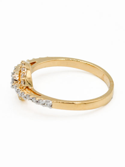 18ct Gold 0.32ct Diamond Ladies Ring - Roop Darshan