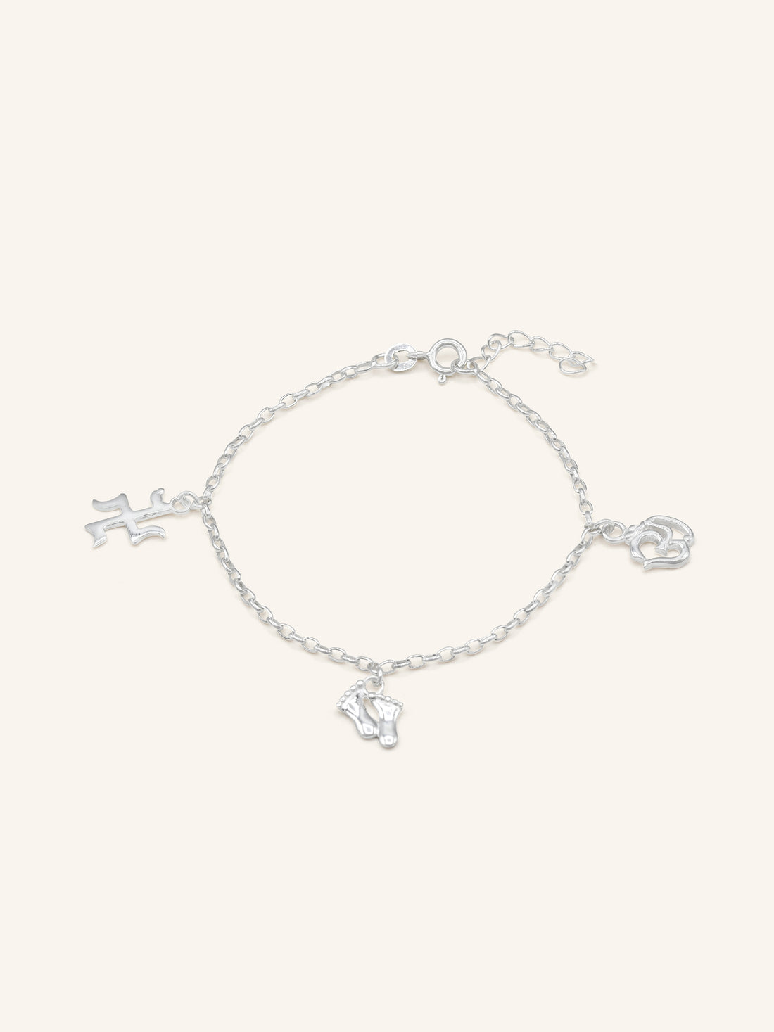 925 Sterling Silver Charms 1 Piece Bracelet