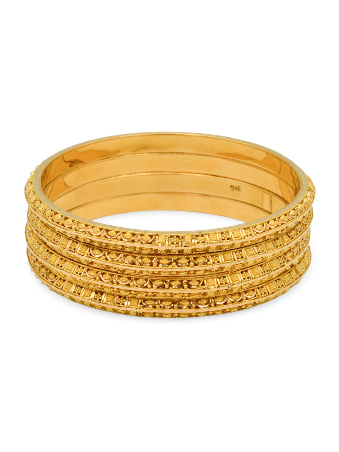 22ct Filigree Gold 4 Bangles