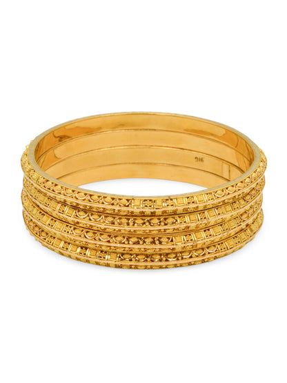 22ct Filigree Gold 4 Bangles