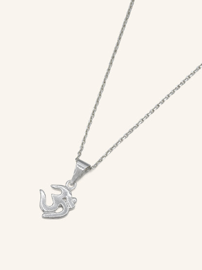 925 Sterling Silver OM Pendant