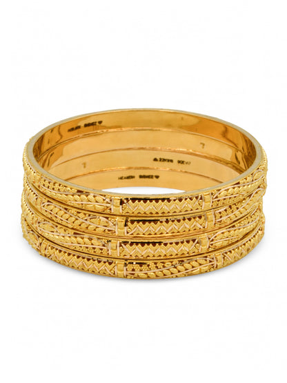22ct Filigree Gold 4 Bangles