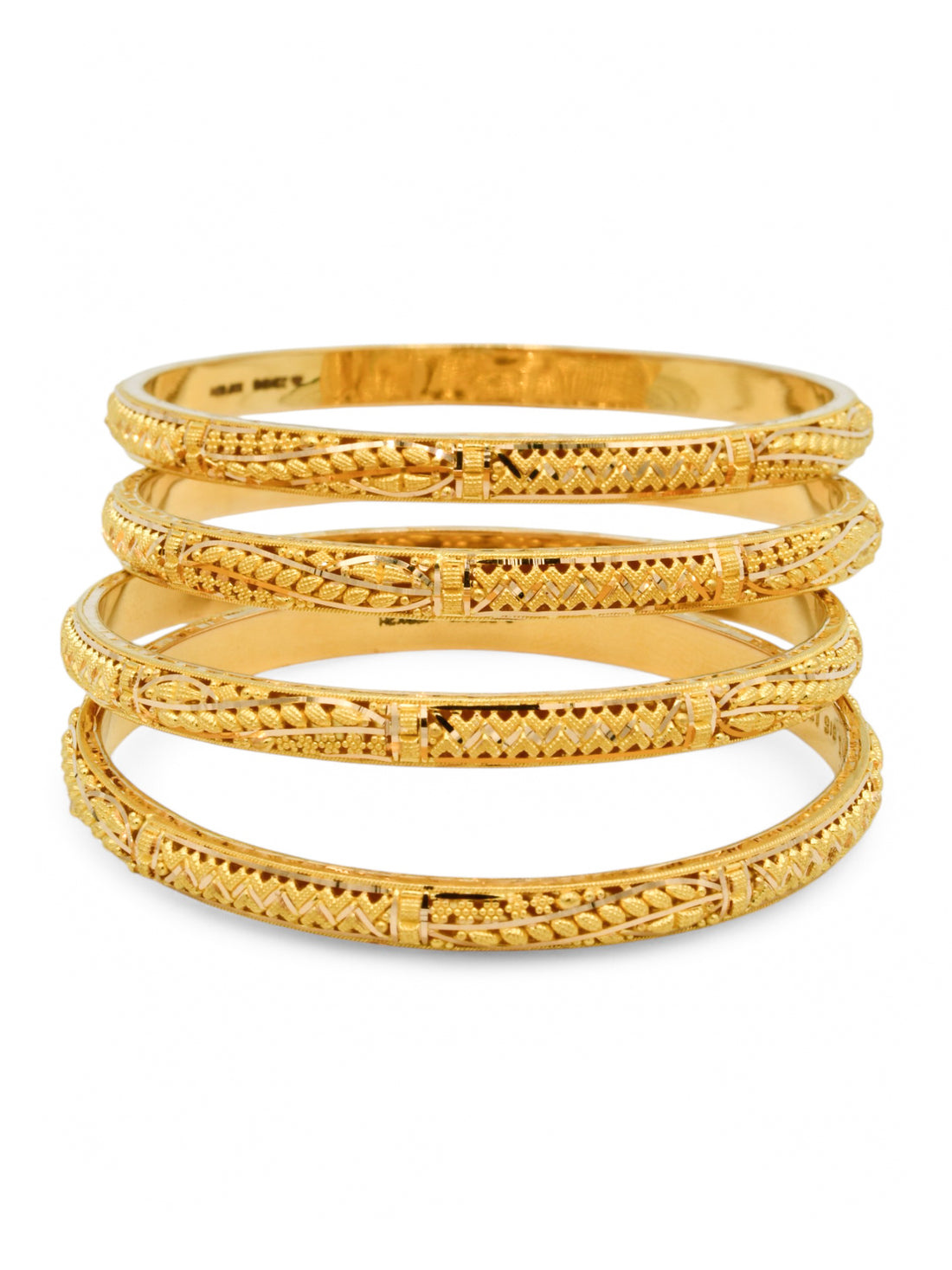 22ct Filigree Gold 4 Bangles