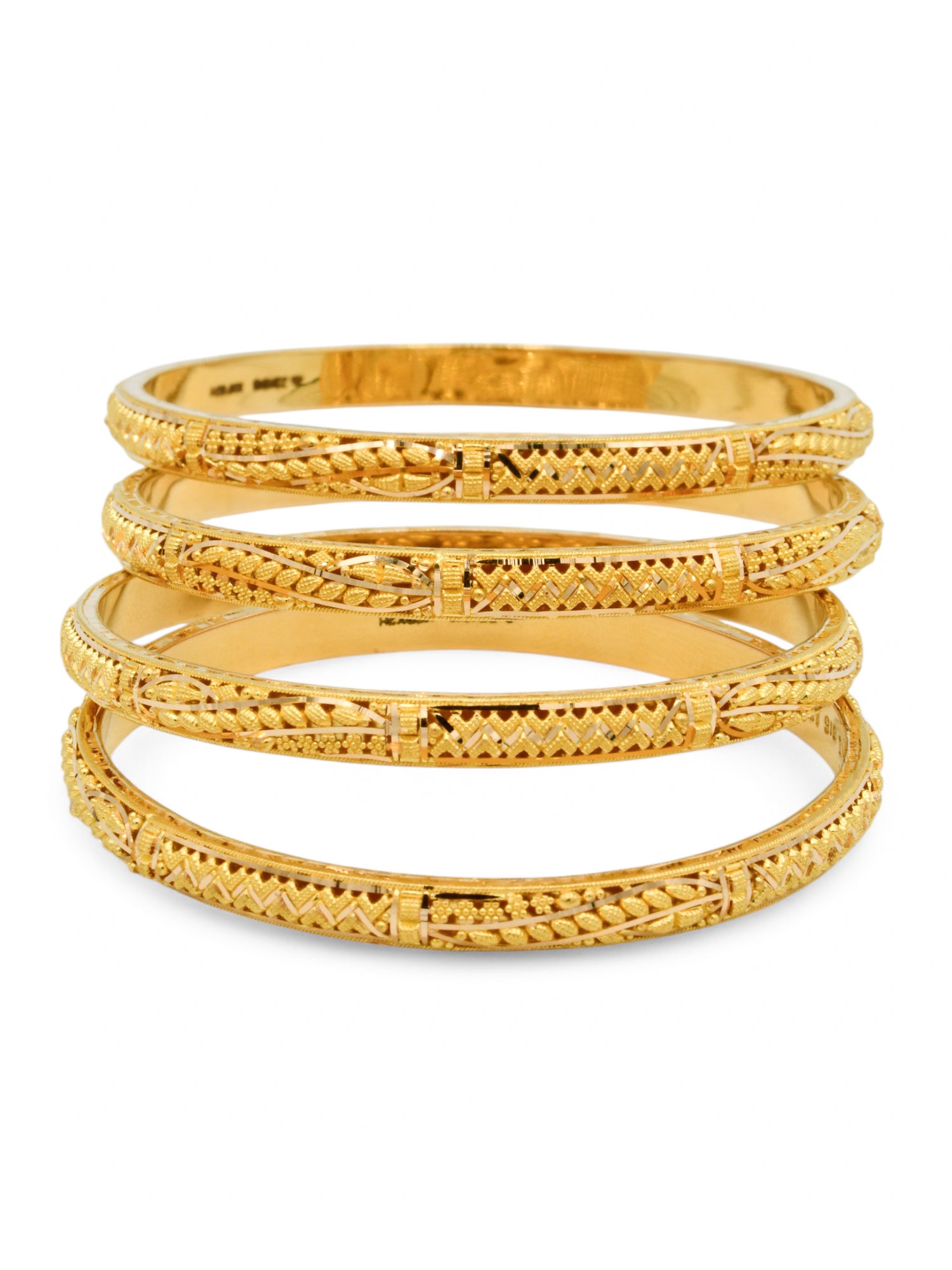 22ct Filigree Gold 4 Bangles