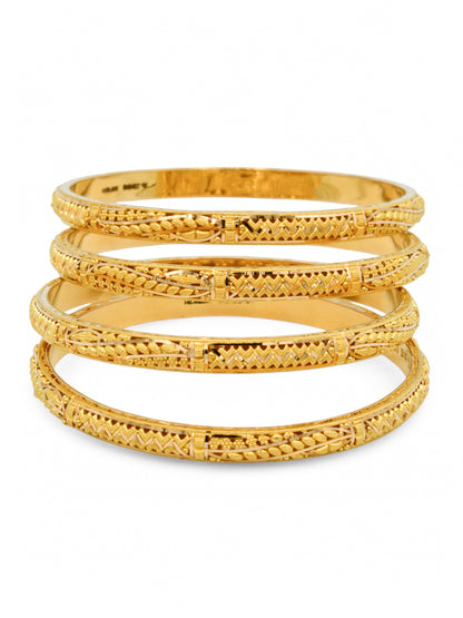 22ct Filigree Gold 4 Bangles