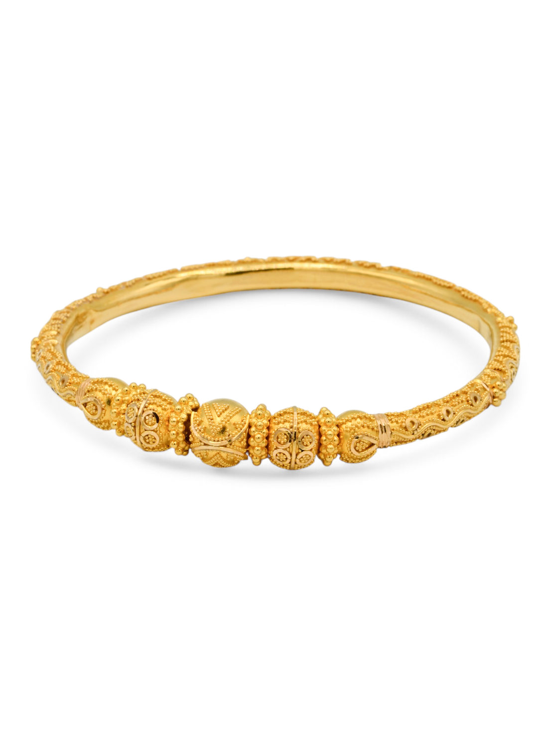22ct Gold Filigree Pair Bangle