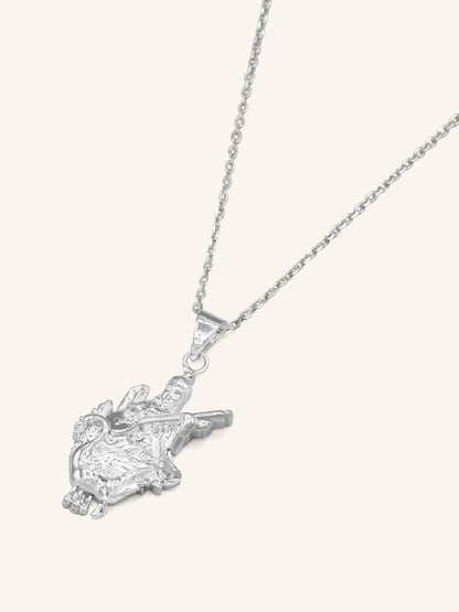 925 Sterling Silver Goddess Saraswati Pendant