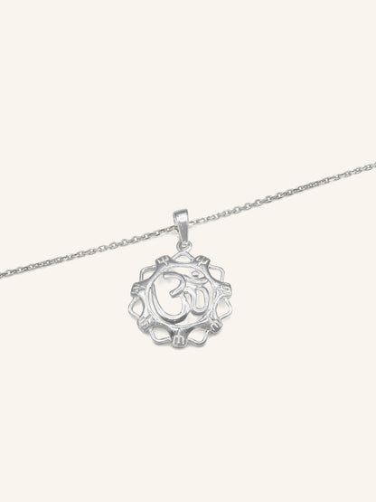 925 Sterling Silver OM Pendant