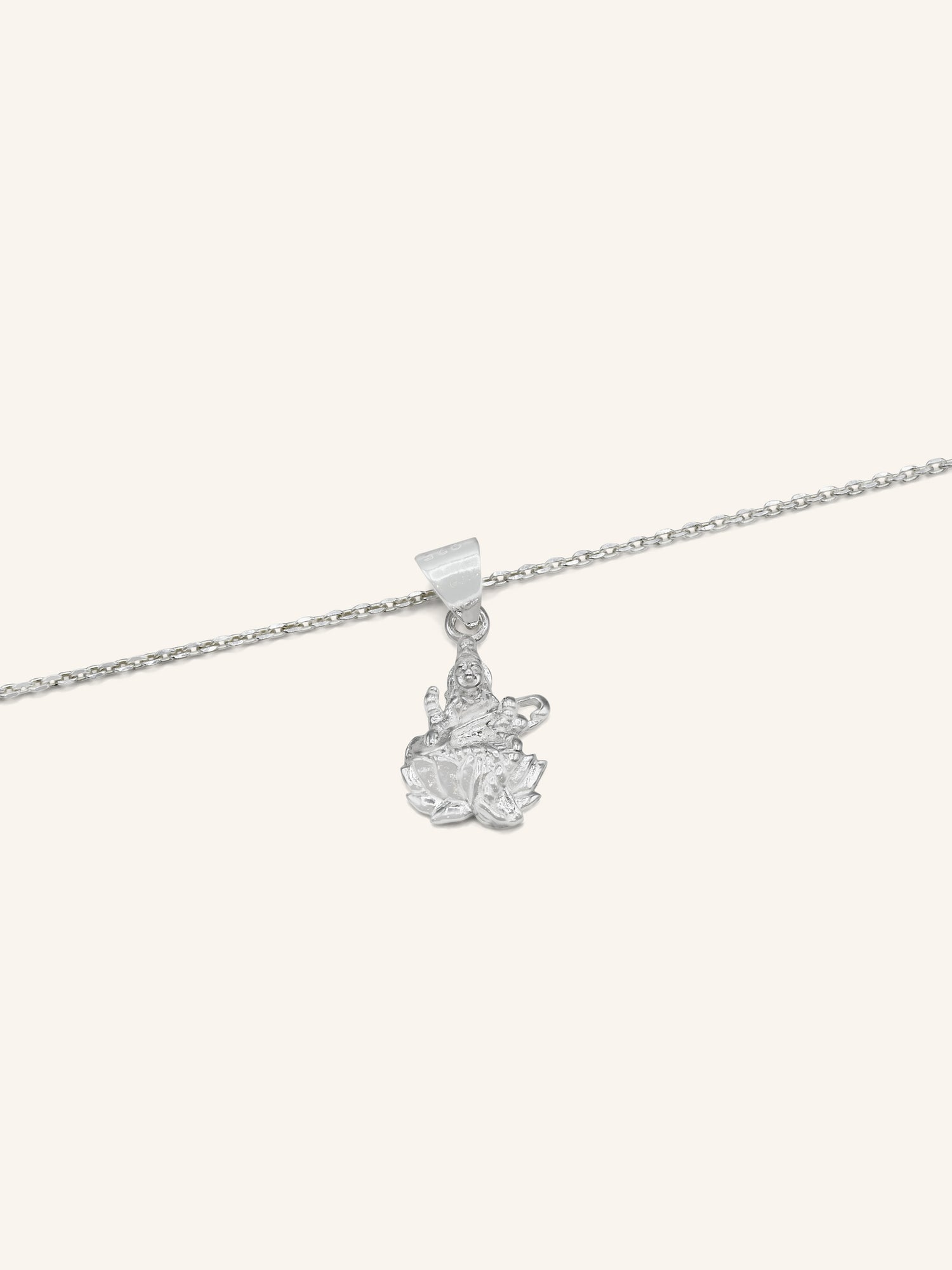 925 Sterling Silver Goddess Saraswati Pendant