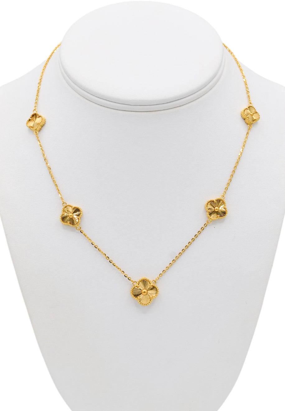 22ct Gold 5 Flower Necklace Set