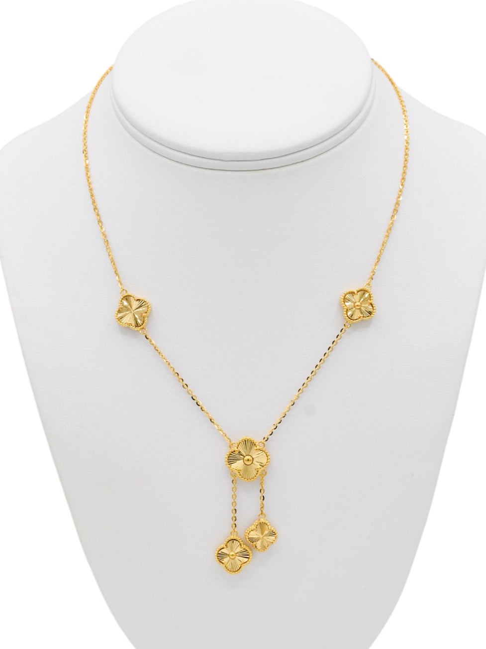 22ct Gold Flower Necklace Set