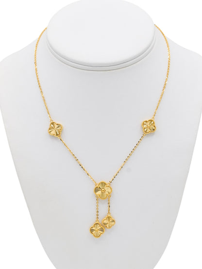 22ct Gold Flower Necklace Set