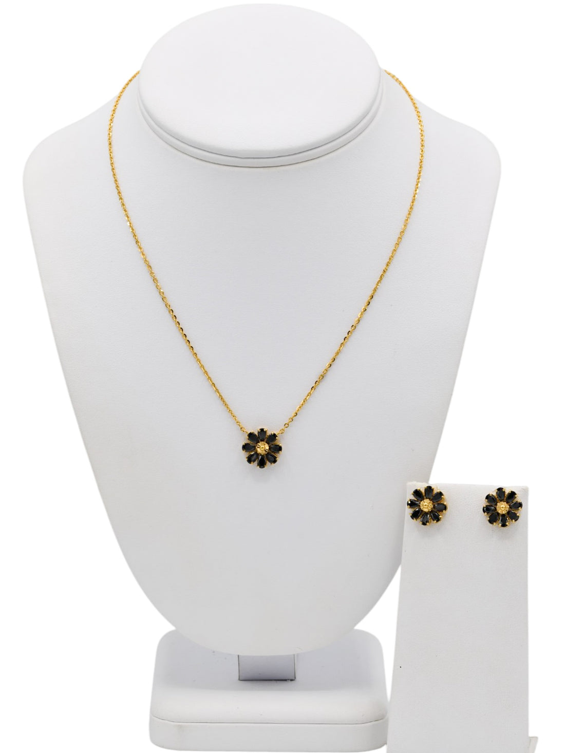 22ct Gold Crystal Necklace Set