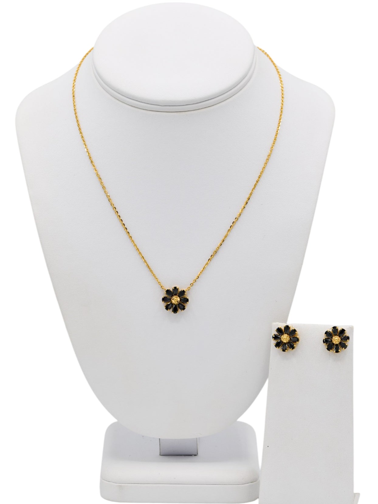 22ct Gold Crystal Necklace Set