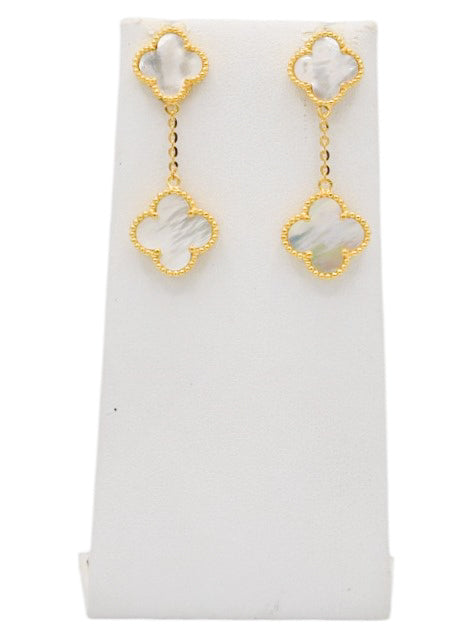 22ct Gold White Flower Necklace Set