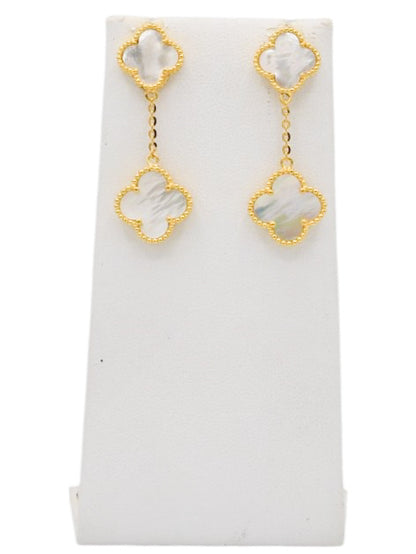 22ct Gold White Flower Necklace Set