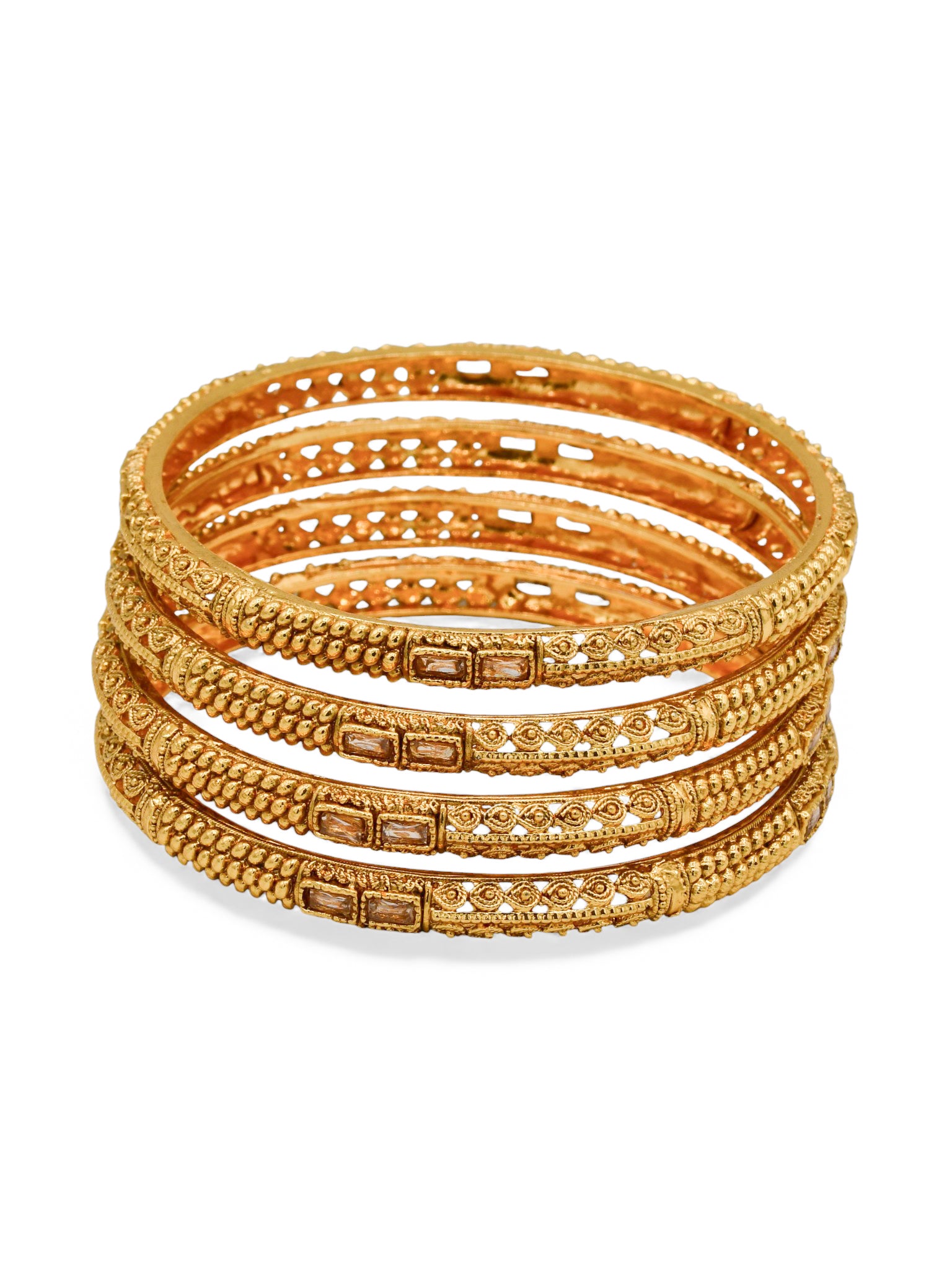 Costume Bangles With Stones - Roop Darshan