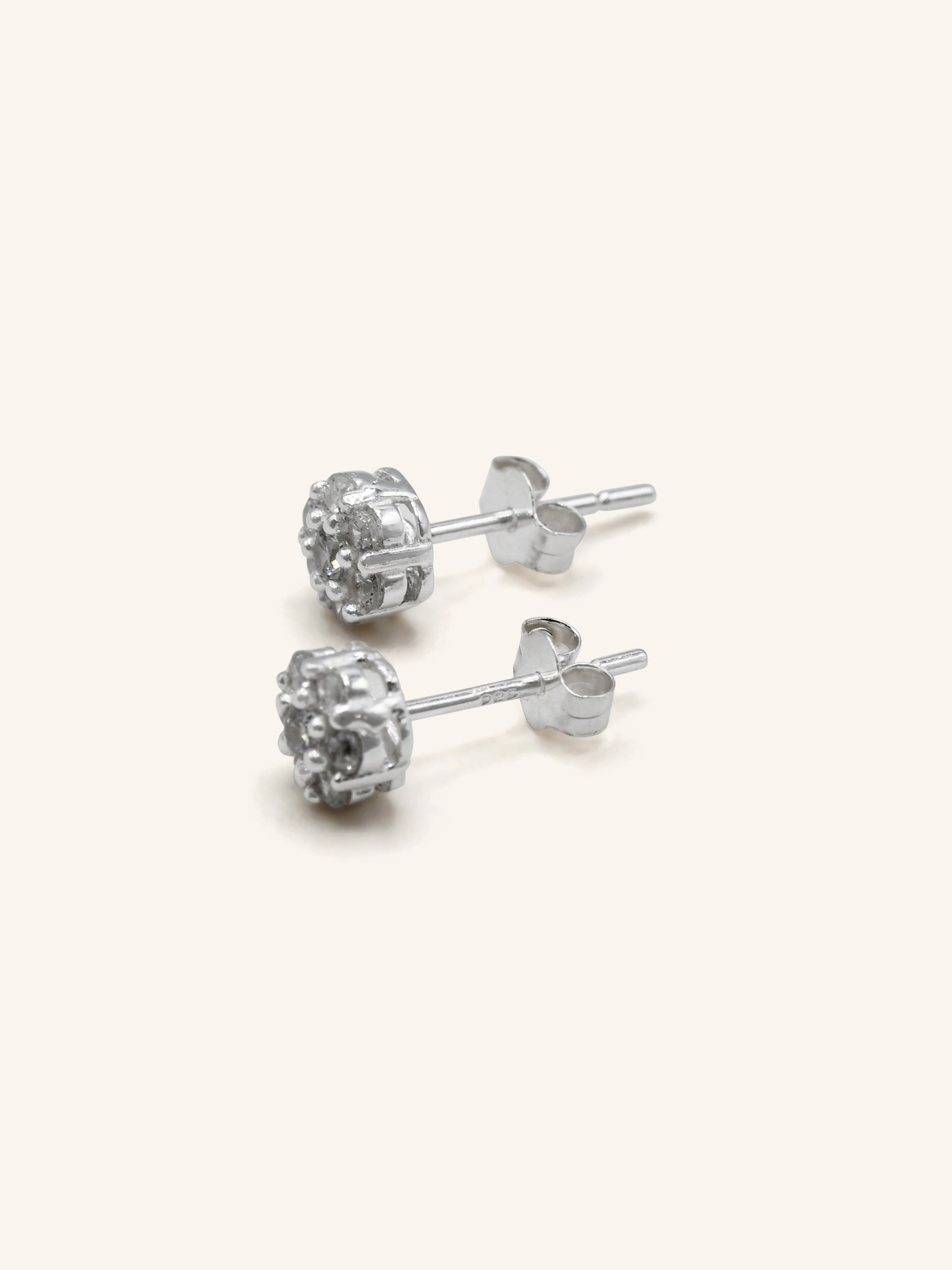 925 Sterling Silver CZ Stud Earring