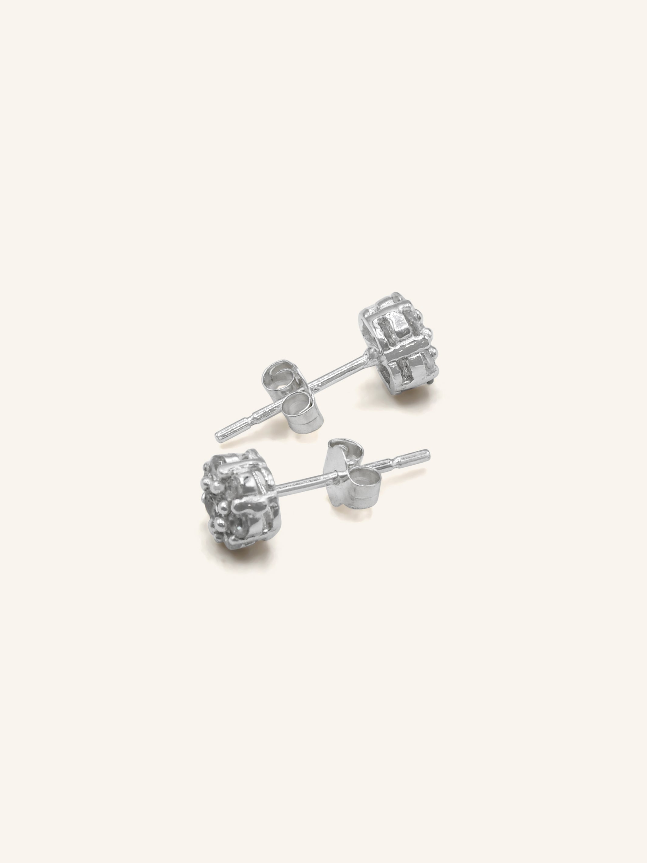 925 Sterling Silver CZ Stud Earring
