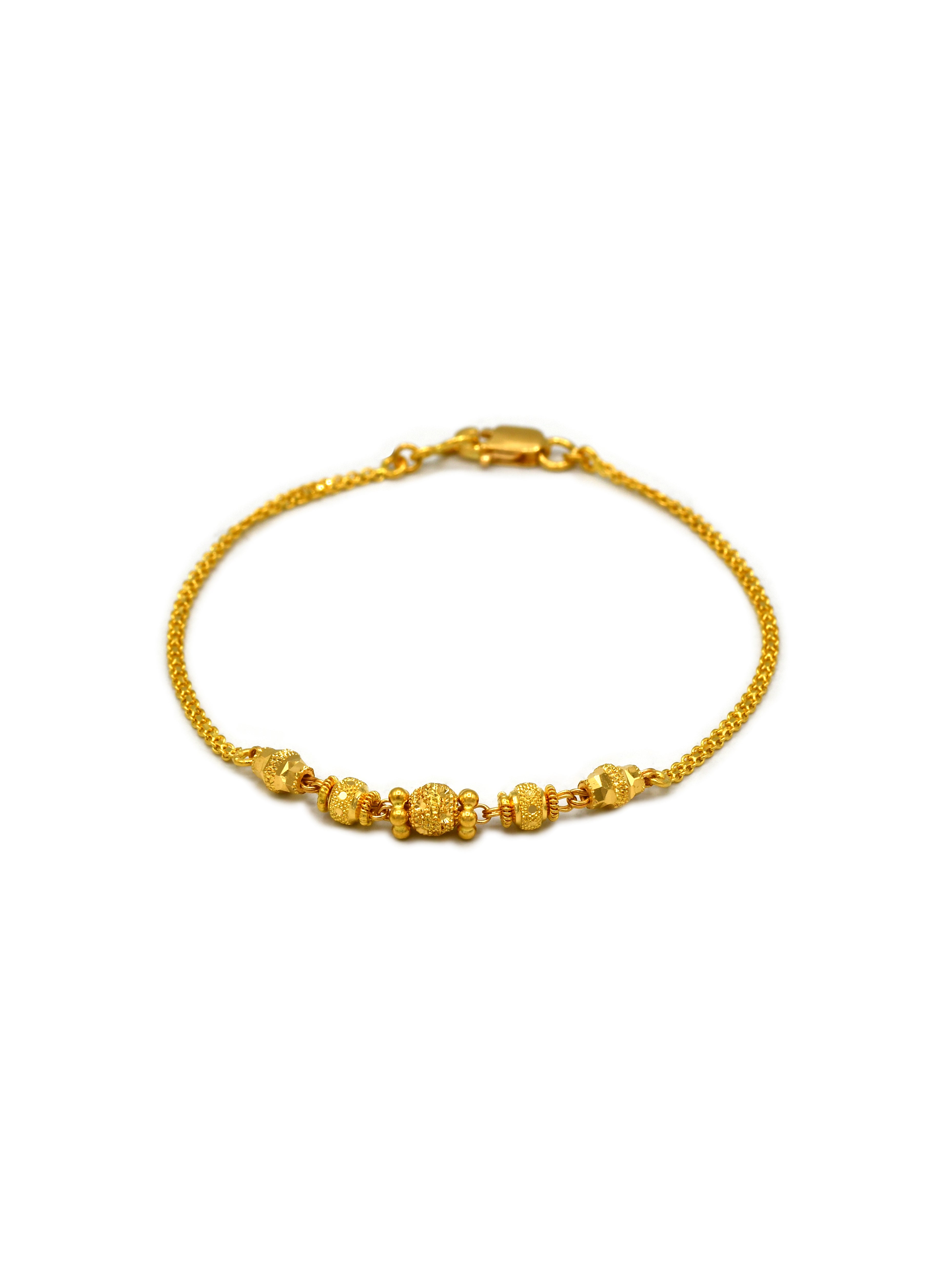 22ct Gold Ball Ladies Bracelet