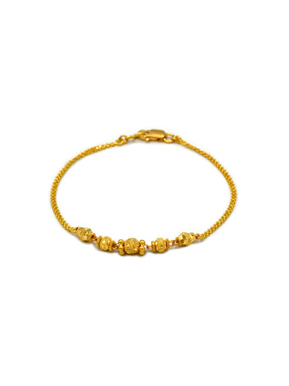 22ct Gold Ball Ladies Bracelet