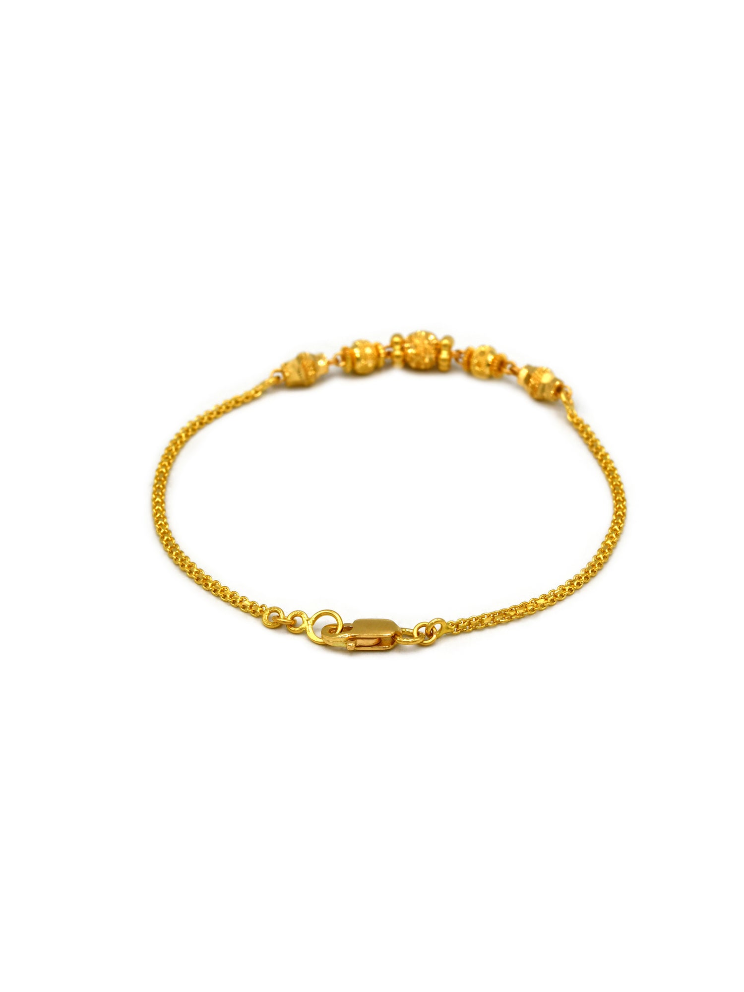 22ct Gold Ball Ladies Bracelet