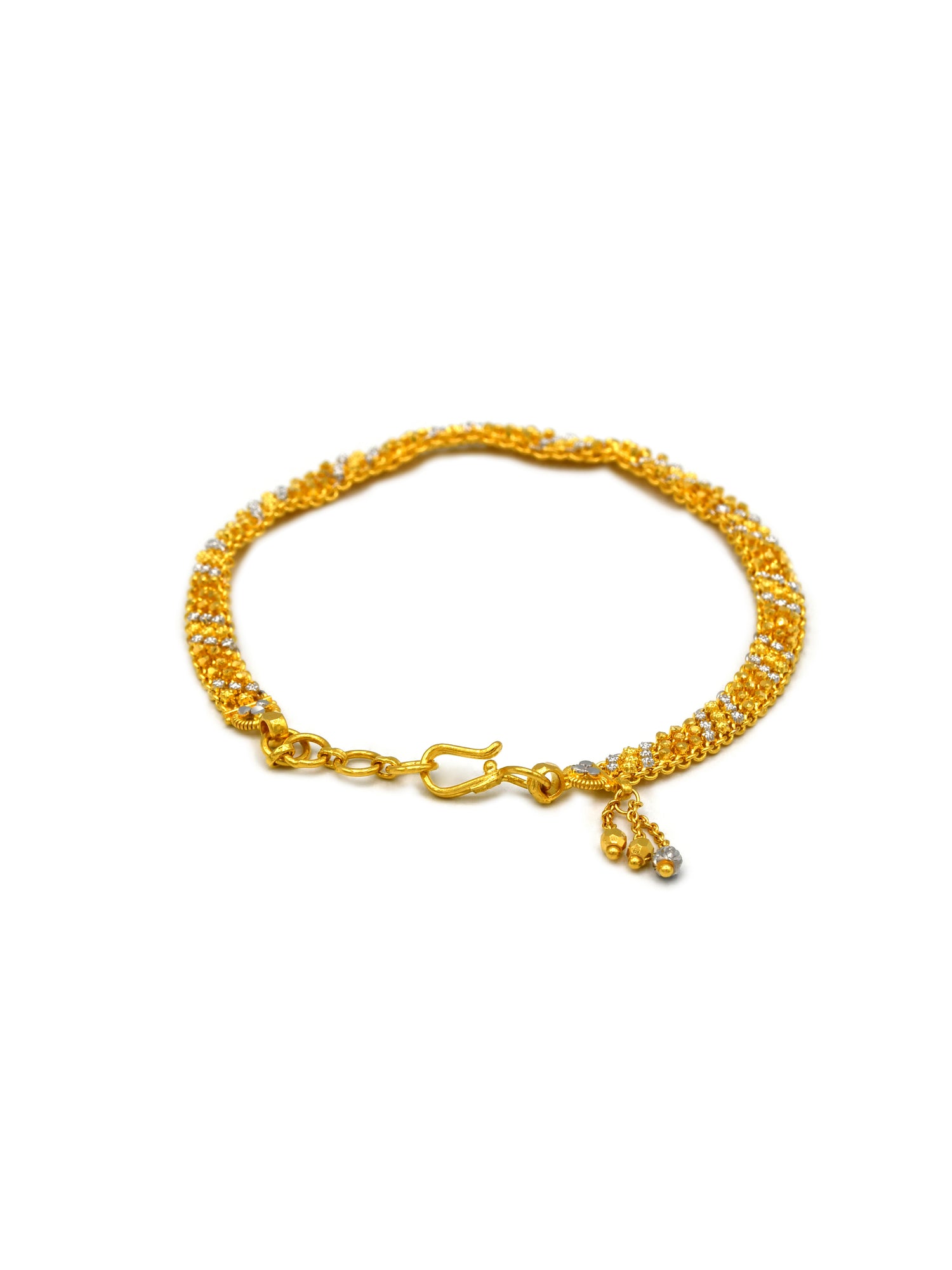 22ct Gold Two Tone Ladies Bracelet