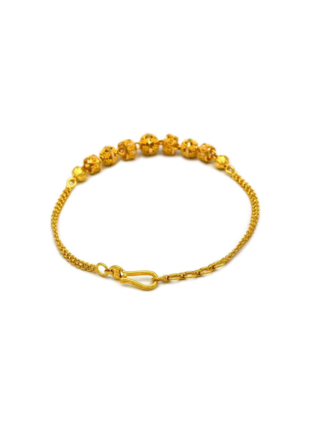 22ct Gold Ball Ladies Bracelet