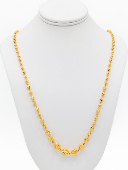22ct Gold Ball Fancy Chain - Roop Darshan