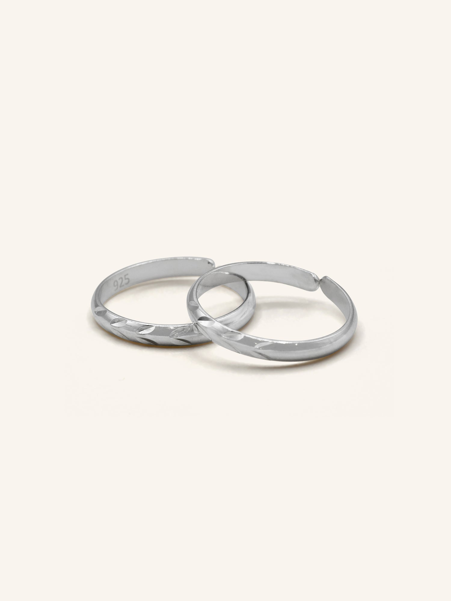 925 Sterling Silver Pair Toe Ring