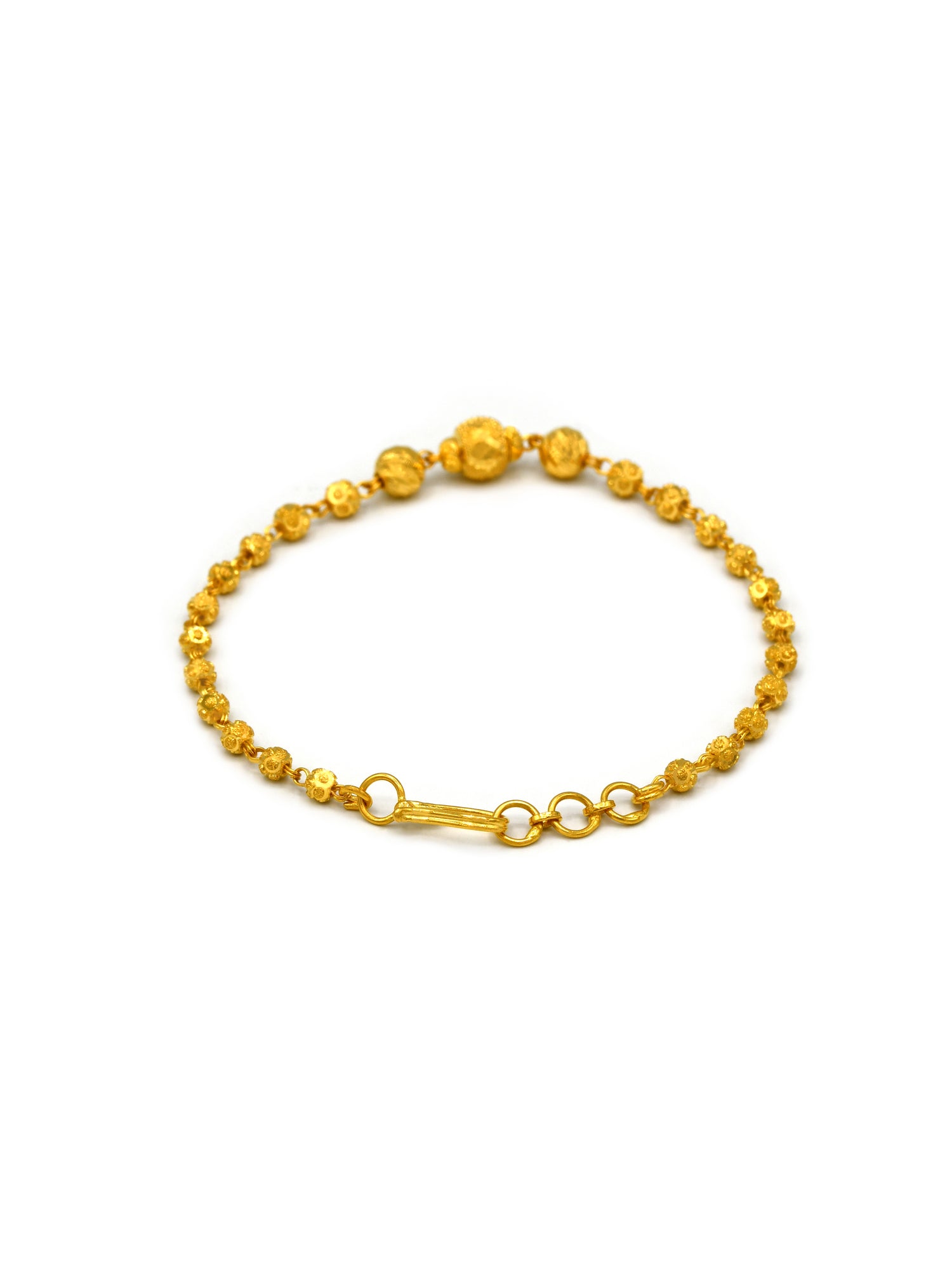 22ct Gold Ball Ladies Bracelet