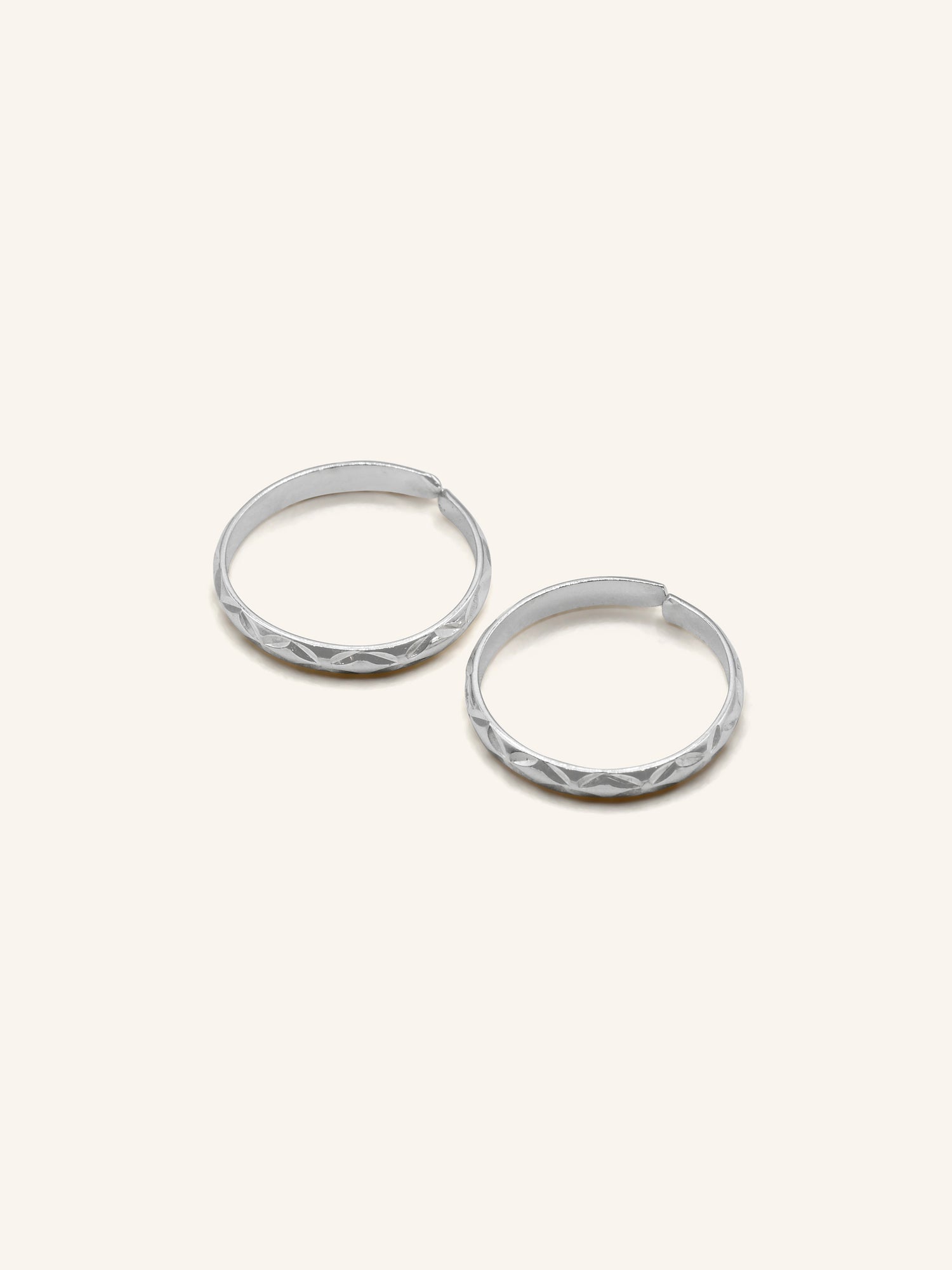 925 Sterling Silver Pair Toe Ring