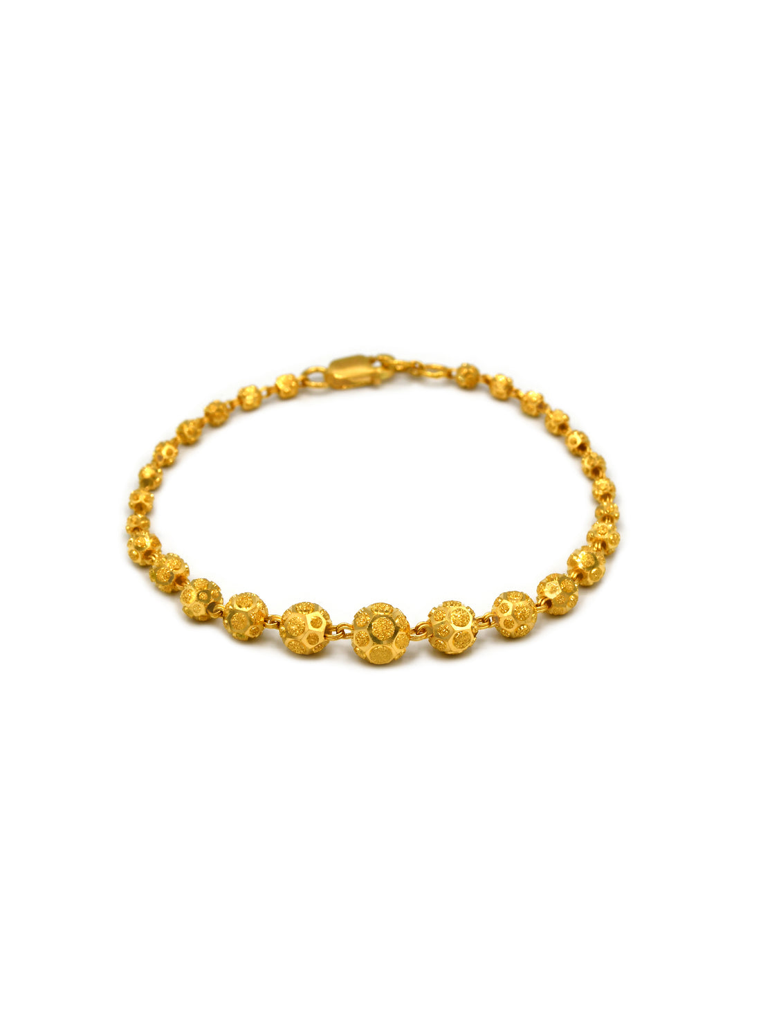 22ct Gold Ball Ladies Bracelet