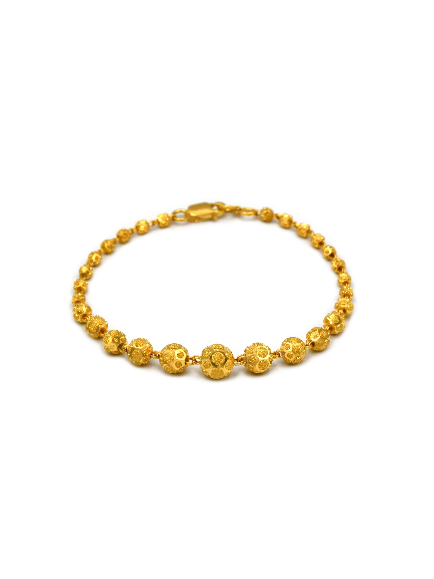 22ct Gold Ball Ladies Bracelet