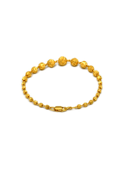 22ct Gold Ball Ladies Bracelet