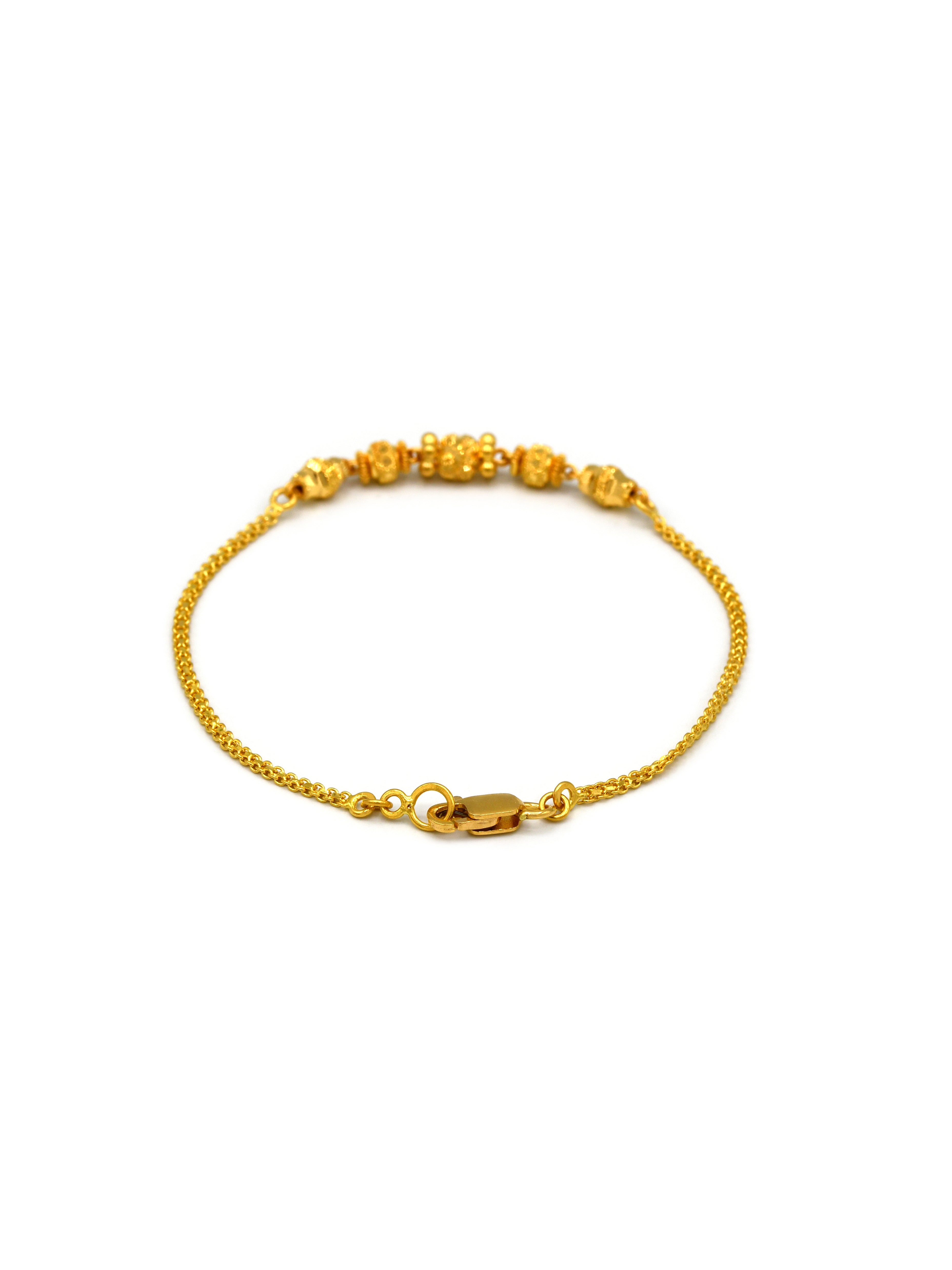 22ct Gold Ball Ladies Bracelet