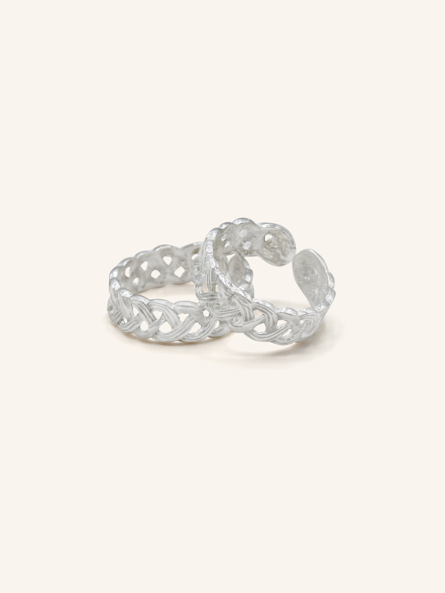 925 Sterling Silver Pair Toe Ring