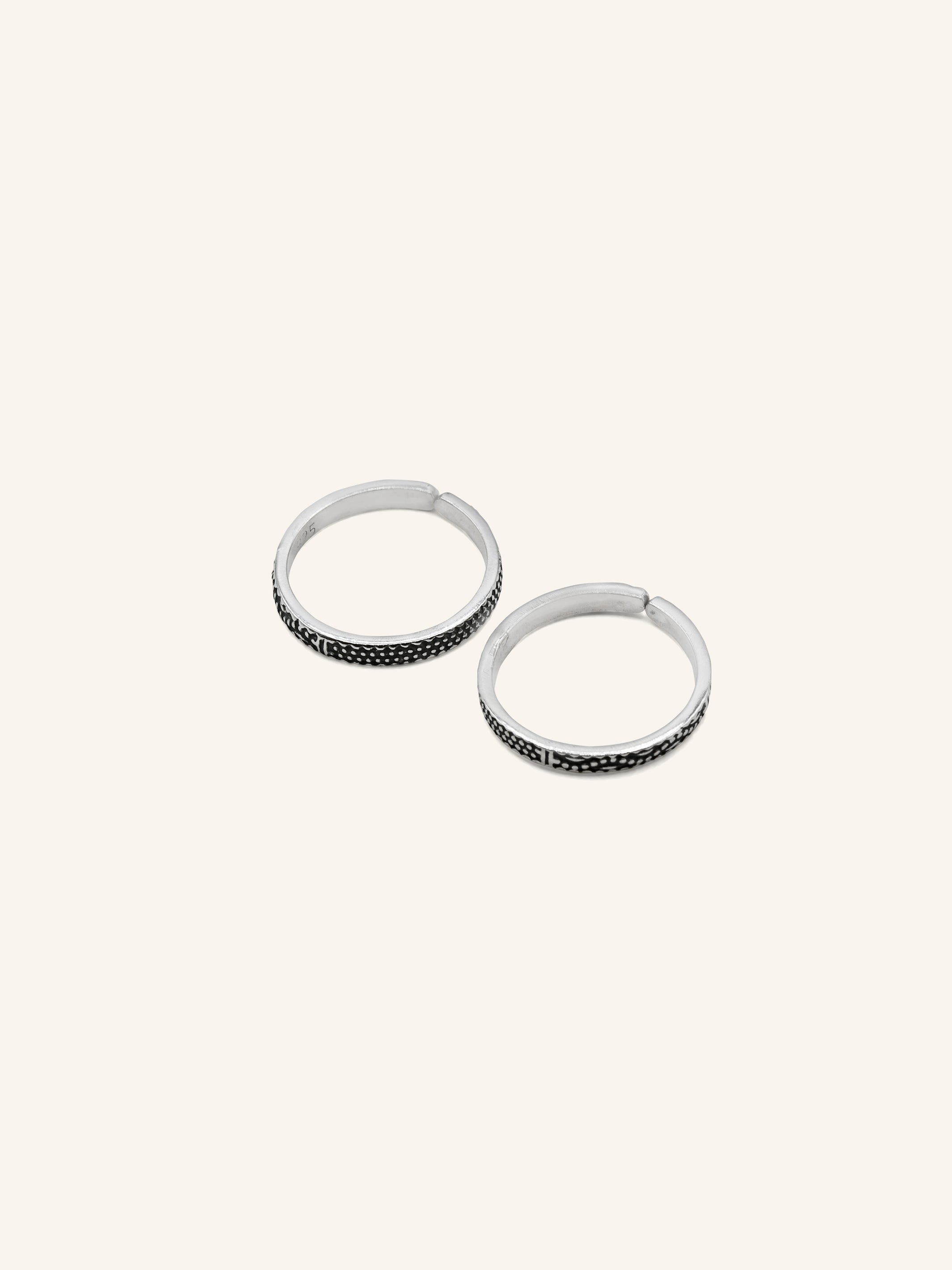 925 Sterling Silver Pair Toe Ring