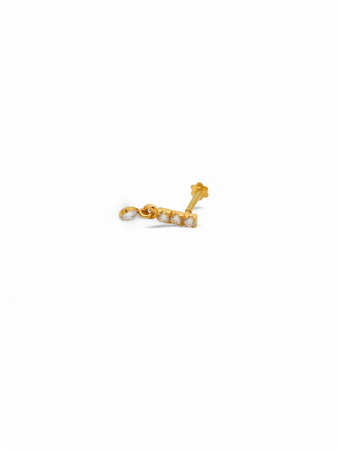 22ct Gold CZ Nose Pin